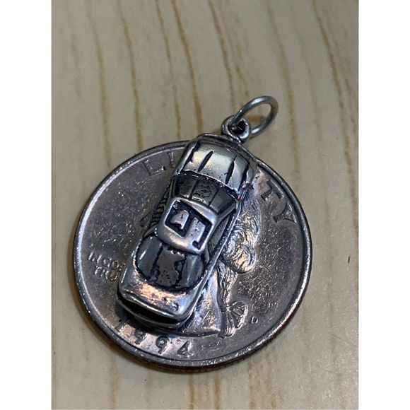 Race Car Sterling Silver Jewelry Charm #vehicle #speed #travel - Picture 2 of 6